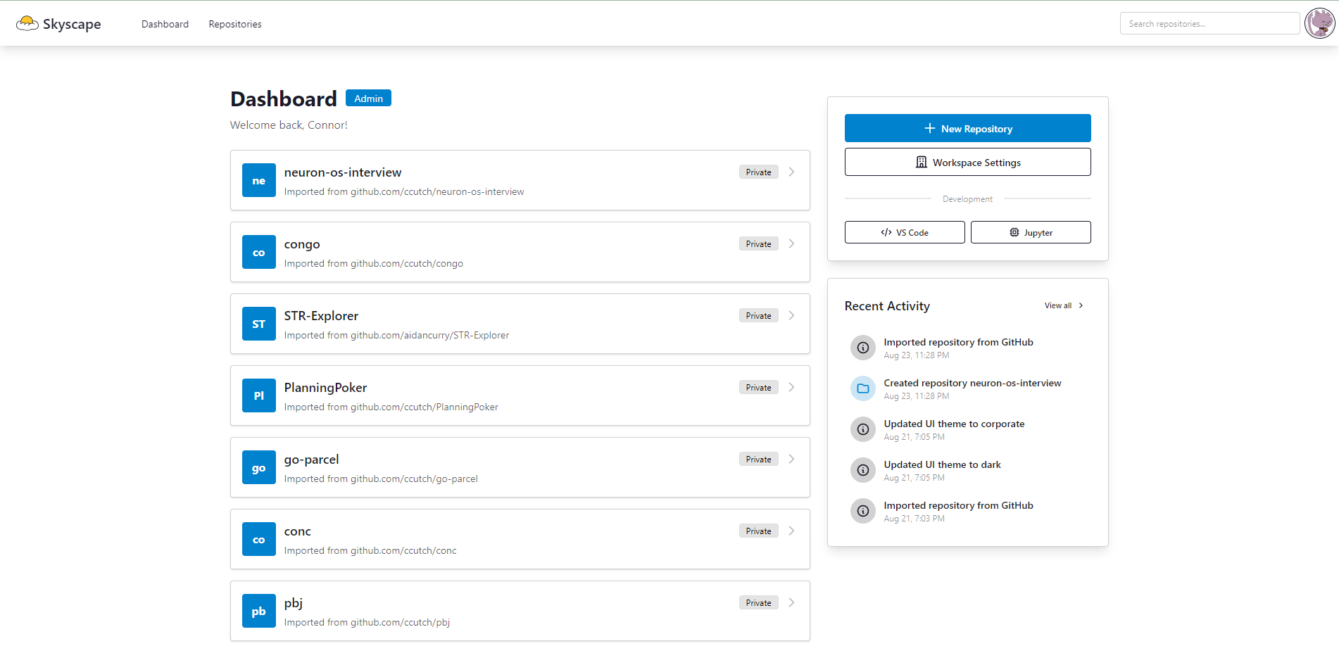 Skyscape Git Repositories