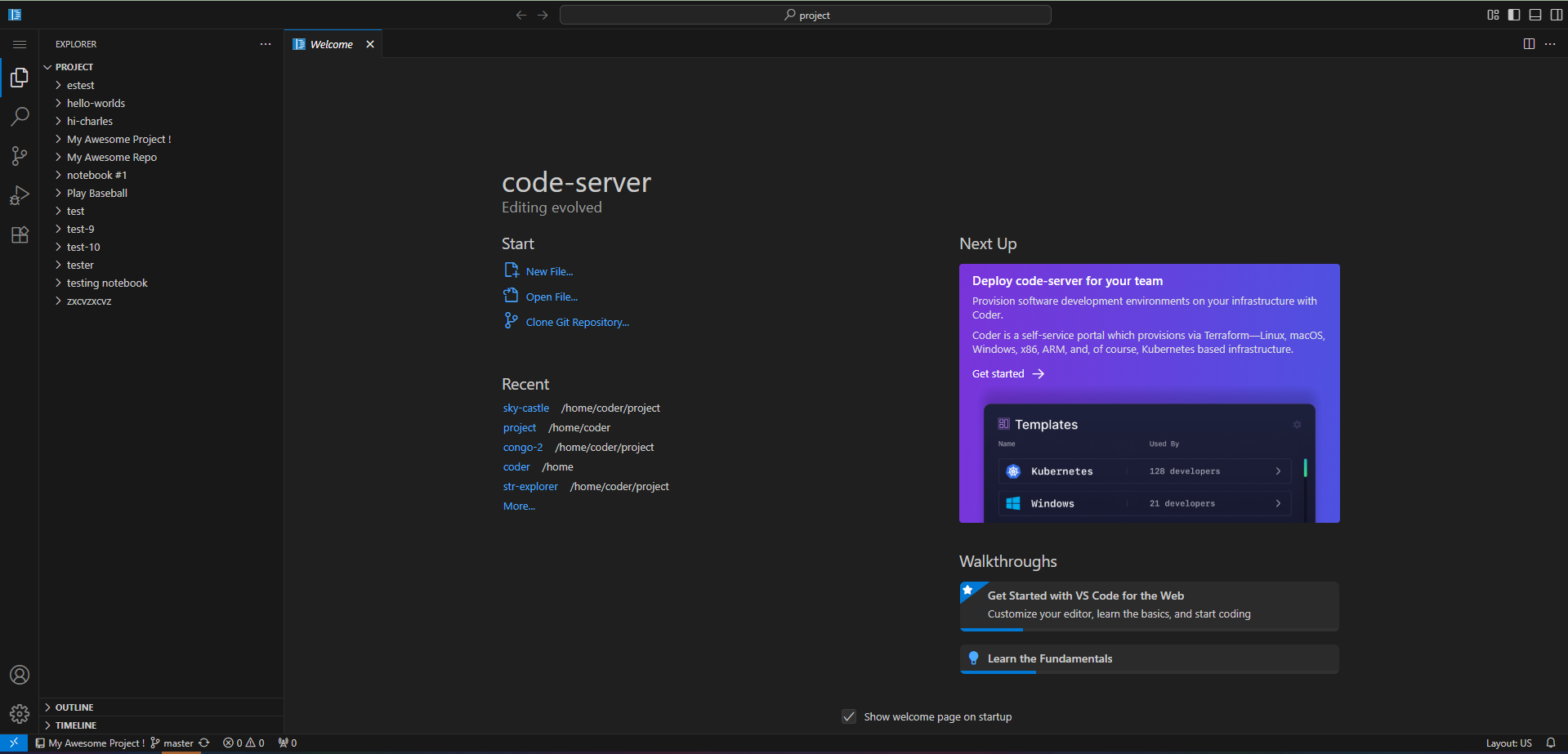 VS Code Cloud IDE